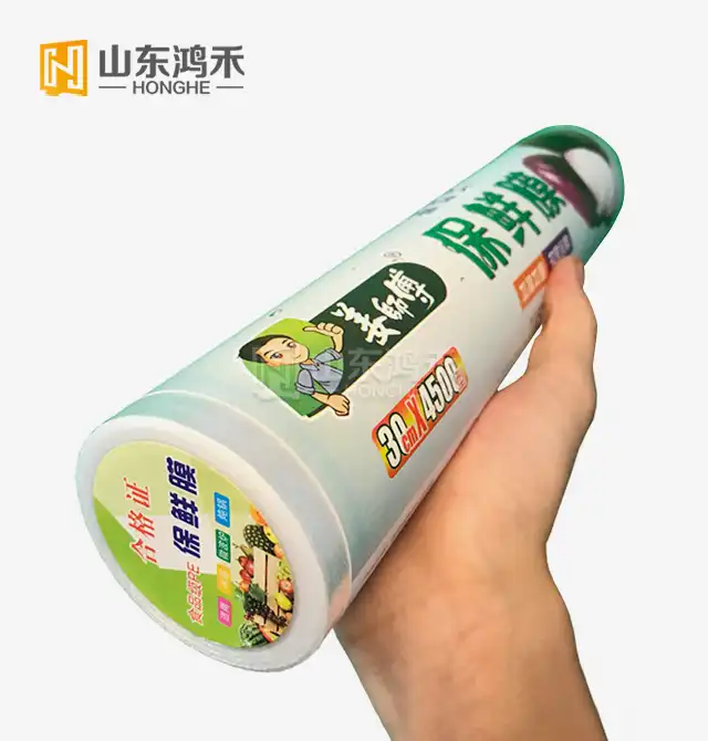 Shandong Honghe Plastics Co., Ltd. excels in producing high-quality Customized PE Cling Film. Our advanced manufacturing processes ensure superior strength, exceptional clarity, and unmatched flexibility. Made from premium PE material, our cling film can be tailored to any length and customized to meet specific customer requirements.